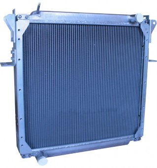 Радиатор охлаждения алюминиевый МАЗ-Зубренок 437030А-1301010 двс Д245.9,245.30, 245.35; Cummins  2-рядный Nocolok  ШААЗ