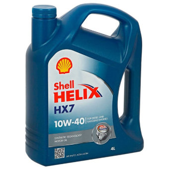 Масло Shell Plus HX7 SAE 10w40 п/с 4л синий